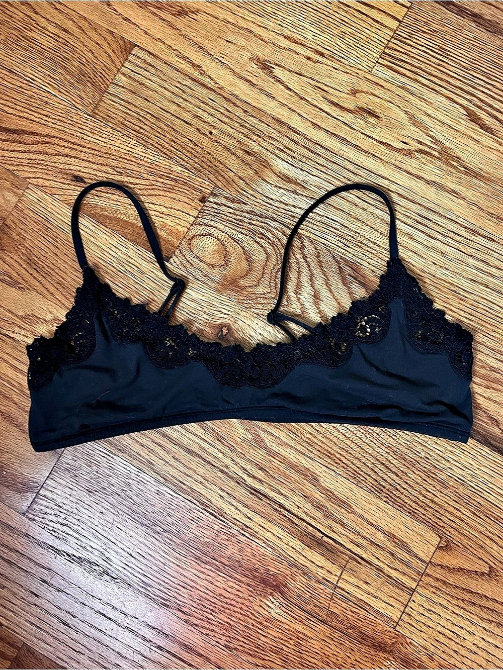 SKIMS Fits Everybody Lace Scoop Bralette Black XL